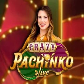 Crazy Pachinko online game logo by Evolution on taya777.casino