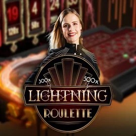 Lightning Roulette slot visual from Evolution available on taya777.casino